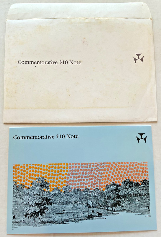 1988 Australia First Polymer Commemorative $10 Note Folder Prefix AA First Run!
