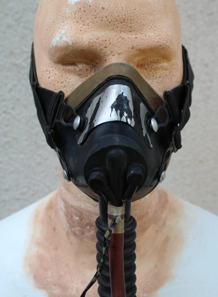 Masque oxygène ULMER type 12 pilote French 1940 Aviator's Helmet casque - Photo 3/4