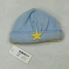 Toddler Baby Boys Blue Cuffed Winter Beanie Bonnet Hat Cap With Star