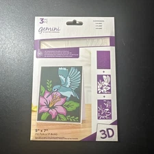 Gemini Hummingbird 3D Embossing Folder & Stencils 5x7 Crafters Companion B2604