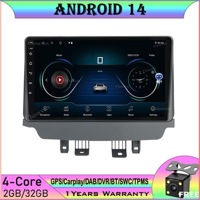 9''Android 14 Autoradio Carplay GPS Navigation DAB DVR For Mazda 2 CX-3 2014-2021