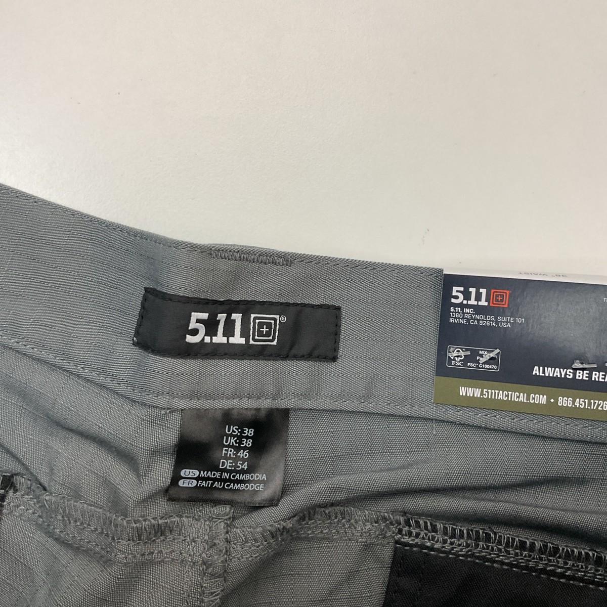 73327 5.11 Tactical Mens Stryke 11” Shorts US 38 Storm View 5