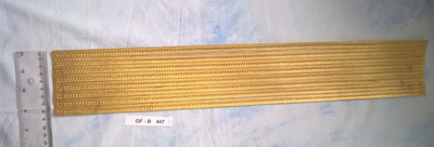 OF-B447 k: Borte: alter Bogen Dresdner Pappe goldfarbene Zackenborte 3D SCRAPS