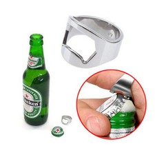Stainless Steel Finger Ring Bottle Opener Bar Beer tool Colors Silver