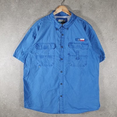 Magellan Kurzarm Button Down Hemd Herren XL Blau
