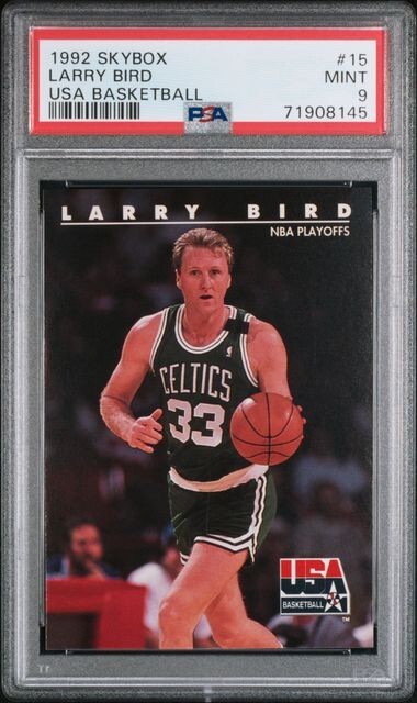 1992 SkyBox USA Basketball #15 LARRY BIRD Freshly Graded PSA