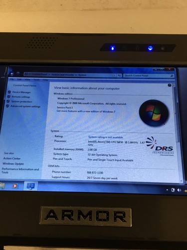 DRS Armor X7 Military Grade Rugged Tablet Intel Atom N450 2Gb Ram, WORKING - Picture 12 of 15
