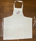 Apron Kitchen Angel White Embroidered Purple Cooking