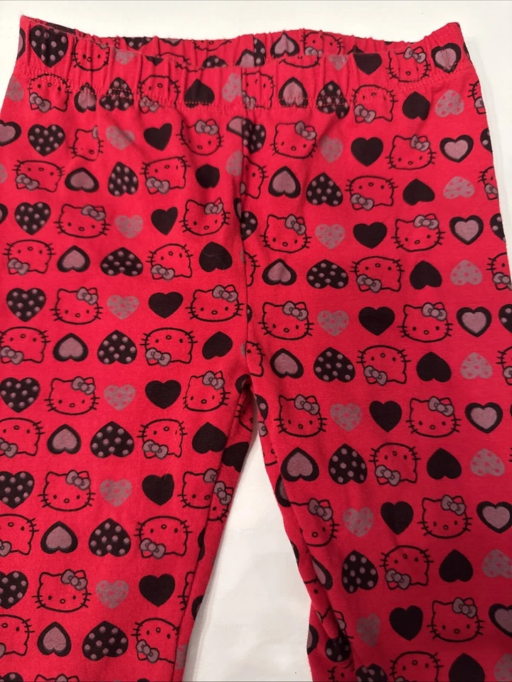 Leggings Sanrio Hello Kitty rojos para niñas talla XS. 4/5 Foto 2 de 3