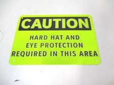 Brady (102471) 7" x 10" Hard Hat And Eye Protection Required In This Area Sign