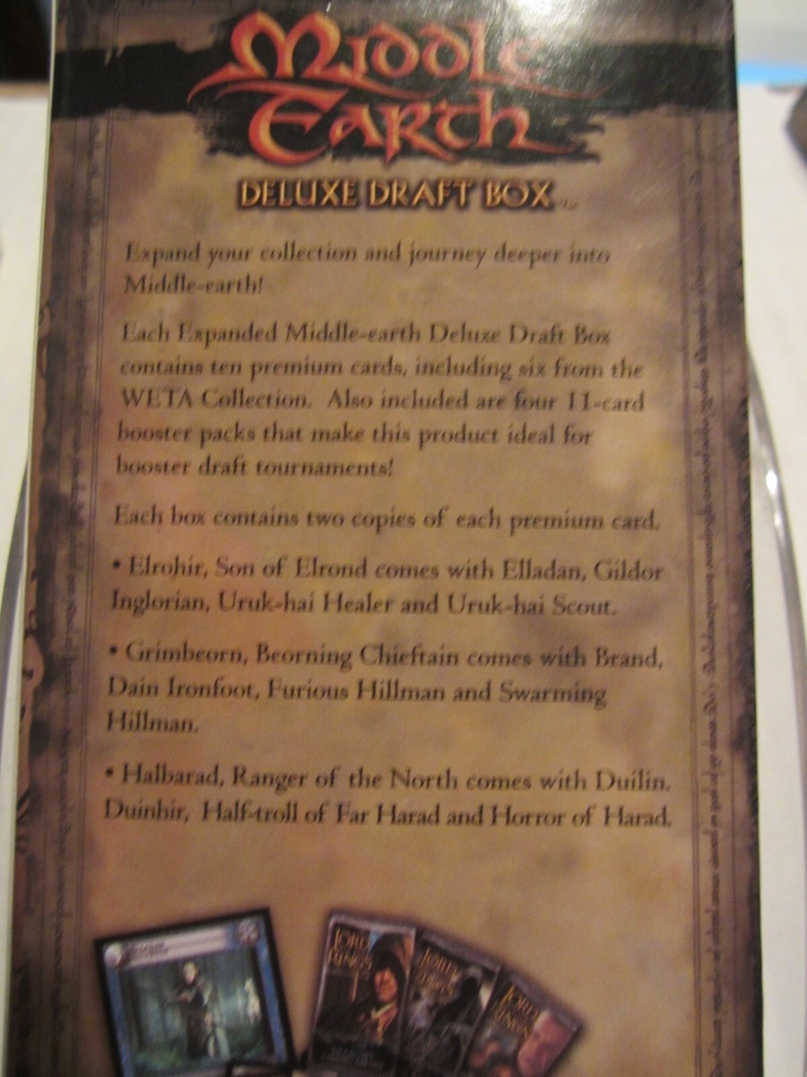 LOTR TCG EME Expanded Middle Earth Set Deluxe Draft Box | eBay