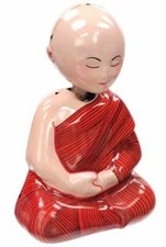 Meditating Monk Tin Toy Bobbing Head