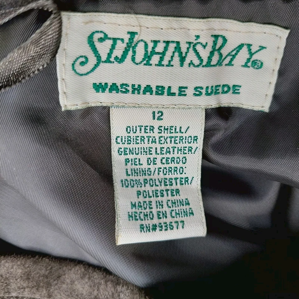 Saia ST. Johns Bay feminina couro lavável camurça forrada 12 verde oliva comprimento 36 - Imagem 4 de 4