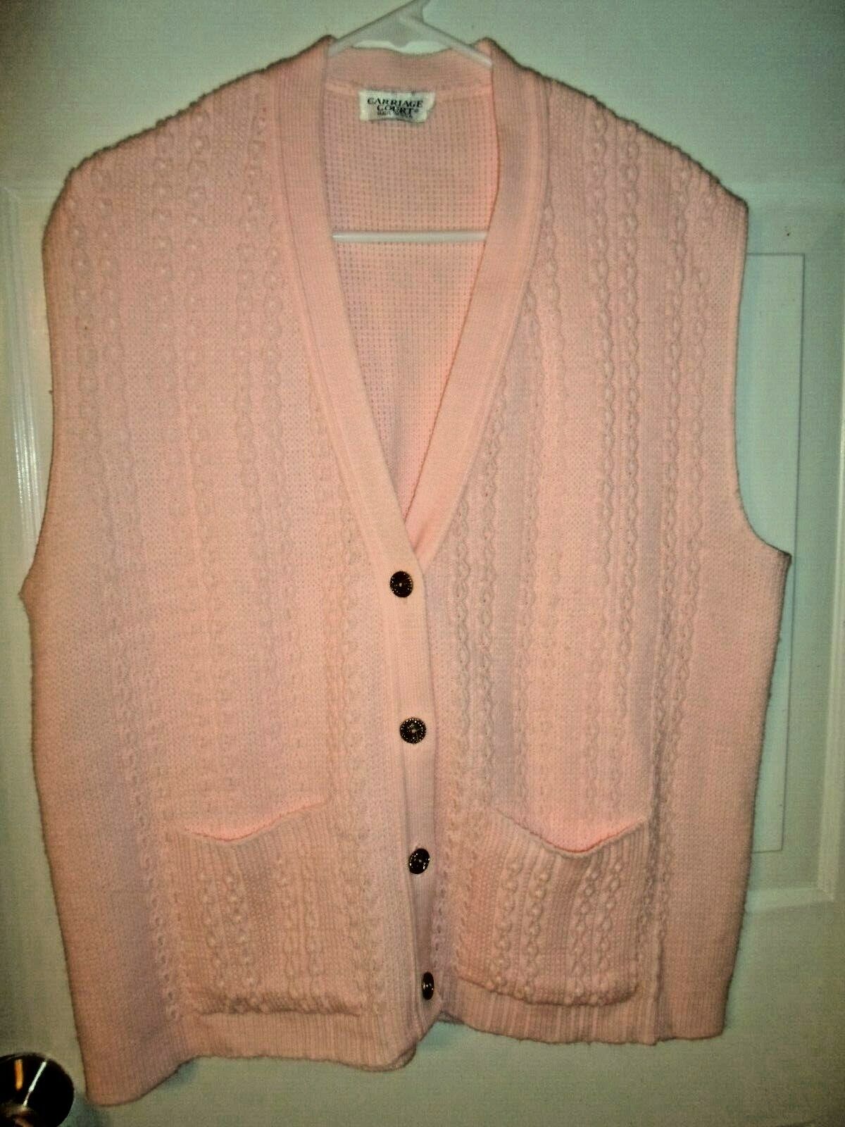 Vintage Carriage Court Women's XL Sweater Button-… - image 1
