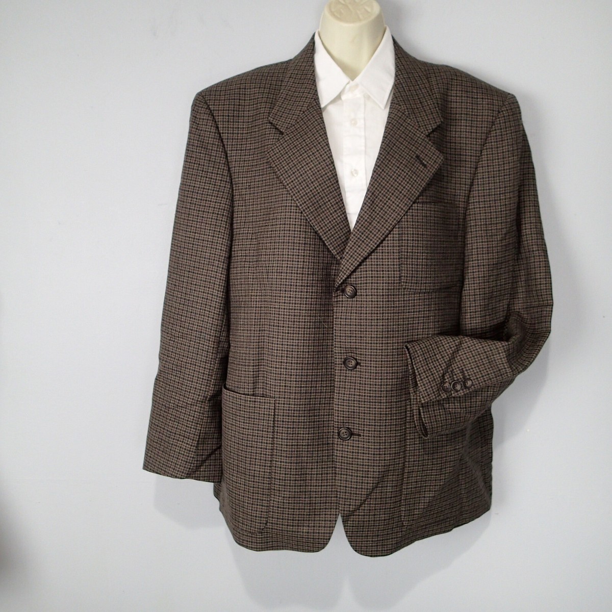 Yves Saint Laurent ブラウンチェックジャンパー Yves Saint Laurent ブラウンチェックジャンパー