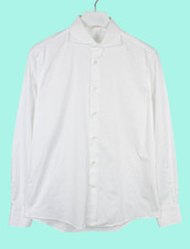 SUITSUPPLY Formal Shirt Men's LARGE White Cutaway Collar Long Sleeve Button Up