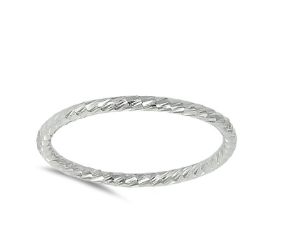 18 Karat Thin Yellow Gold Diamonds Pavé Stackable Band Ring For Sale At - Foto 8