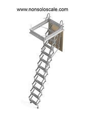 Scala retrattile a botola soffitta retraibile sottotetto SR larghezza foro 80 cm