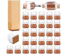 36pcs Ruby Slider Chair Leg Protector For Hardwood Floors Fits All Shape Chair