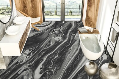 3D Black Texture 1409 Floor WallPaper Murals Wall Print Decal AU Zoe
