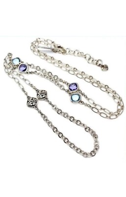 Brighton ELORA GEMS SKY Long Necklace NWT W/Fabric Gift Pouch