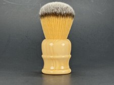 Unique Custom Chubby Resin Shaving Brush 26mm Knott Vegan Synthetic hair Man USA