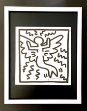 Keith Haring | Vintage Print Signed | Mounted & Framed in White | Buy it Now!