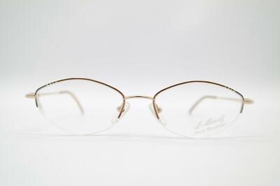Vintage St. Moritz 4543Titan Gold halbrand Brille Brillengestell eyeglasses NOS