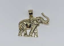 10k Yellow Gold Elephant Pendant  New Item 