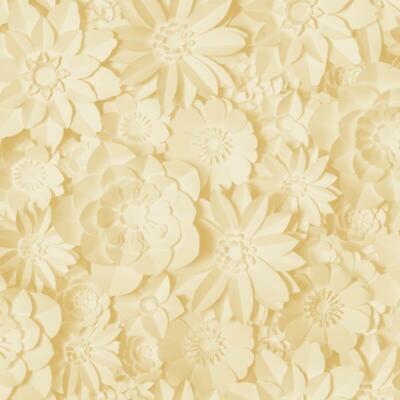 Fine Decor Dimensions 3D Blumenoptik Gelb/Senf Tapete FD42597