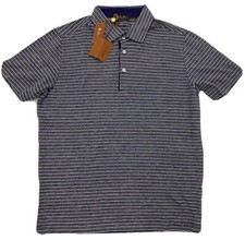 Loro Piana Blue Short Sleeve Linen Polo Shirt Size XL Made in Italy