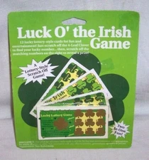 QTY 12 NEW LUCK O THE IRISH PRANK SCRATCH OFF LOTTERY TICKET PRANK JOKE GAG GIFT