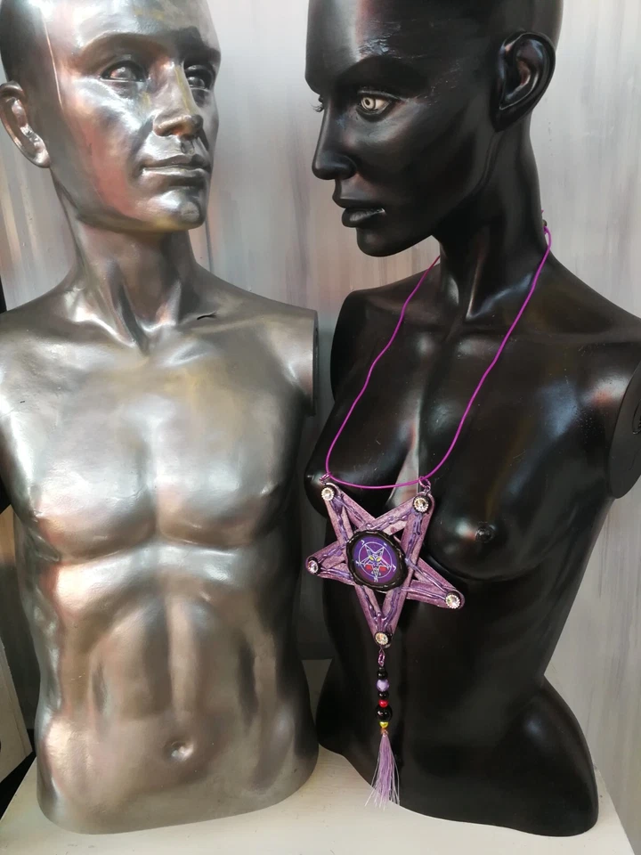 Sello Lilith Talismán Colgante Mágico Estrella Pentagrama Amuleto Joyería Gótica por Bruja Foto 4 de 4