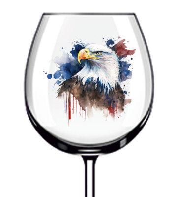 12x Adler amerikanische Flagge Becher Weinglas Flasche Vinyl Aufkleber Abziehbilder w662