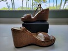 VIA SPIGA PARAGON Desert Woven Calf Ankle Leather Wedge Sandals Heels SIZE 9.5 M — photo 2