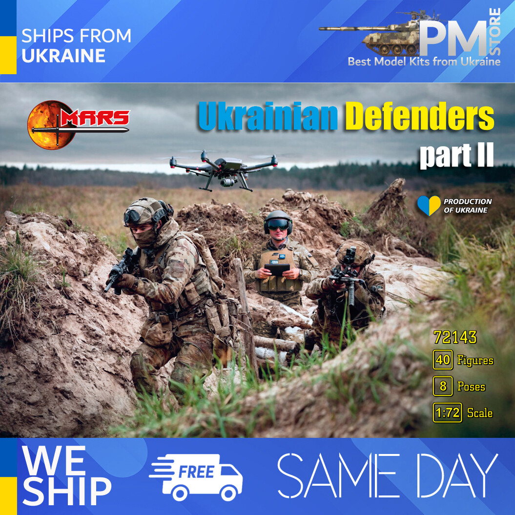 Mars Figures 72143 1/72 Ukrainian Defenders set 2 40 figures
