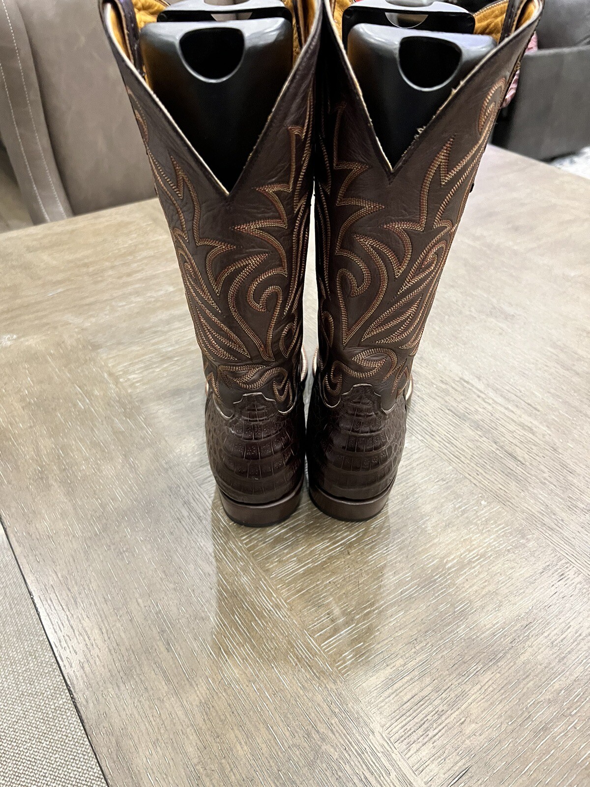 Heritage Boot Company Caiman Boot in Brown French Toe 11D Vibram Sole