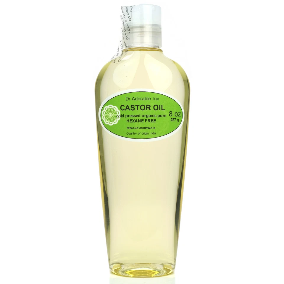 DR. ADORABLE PURE CASTOR OIL ORGANIC COLD PRESSED HEXANE FREE RAW VIRGIN 2 OZ -UP TO GALLON