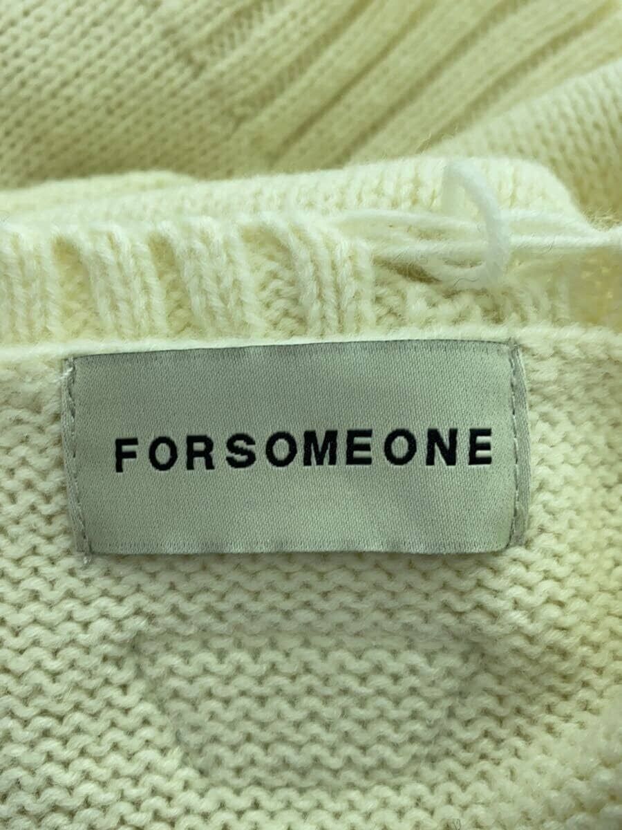 FORSOMEONE KNIT SWEATER MICKEY DAMAGE (THICK 46 ACRYLIC Ivory 