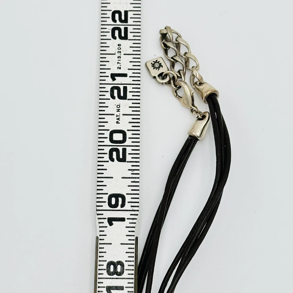 Collar UNO De 50 Be A Climb Bolo Borla Deslizante Mujer Colgante Plata y Cuero Foto 3 de 4