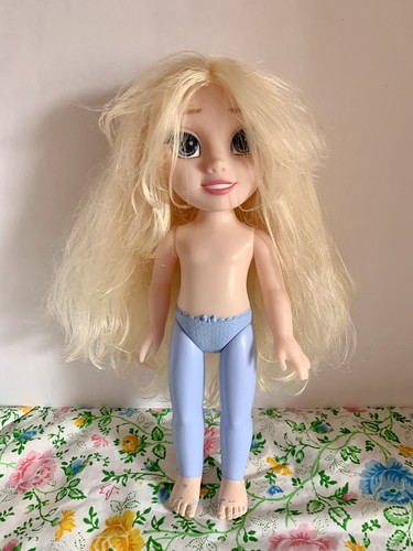 disney jakks pacific doll Elsa Frozen 14” Rosebud Dress Hard Plastic - Picture 2 of 8