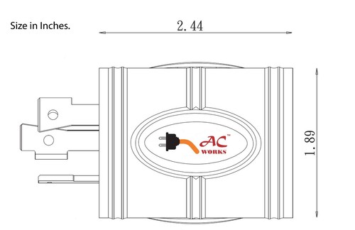 Adaptador conector hembra 30A 125V NEMA L5-30 macho a 20A 125V NEMA L5-20 - Imagen 8 de 8