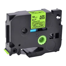 1PK Compatible Brother P-Touch TZ TZe-C41 Black on Fluo Yellow Label Tape 0.7"