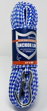 Attwood Anchor Line 1/4"x100' Poly Blue And White With Hook 11722-2 New