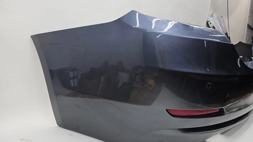 2014-2020 BMW 435i F32 Base Rear Bumper Cover Assembly With PDC Navy Blue OEM - Image 2 of 4