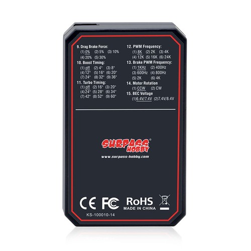 SURPASSHOBBY Rocket RC 120A ESC Brushless 150A ESC 4S for 1/7 1/8 RC Car Truck - Picture 16 of 21