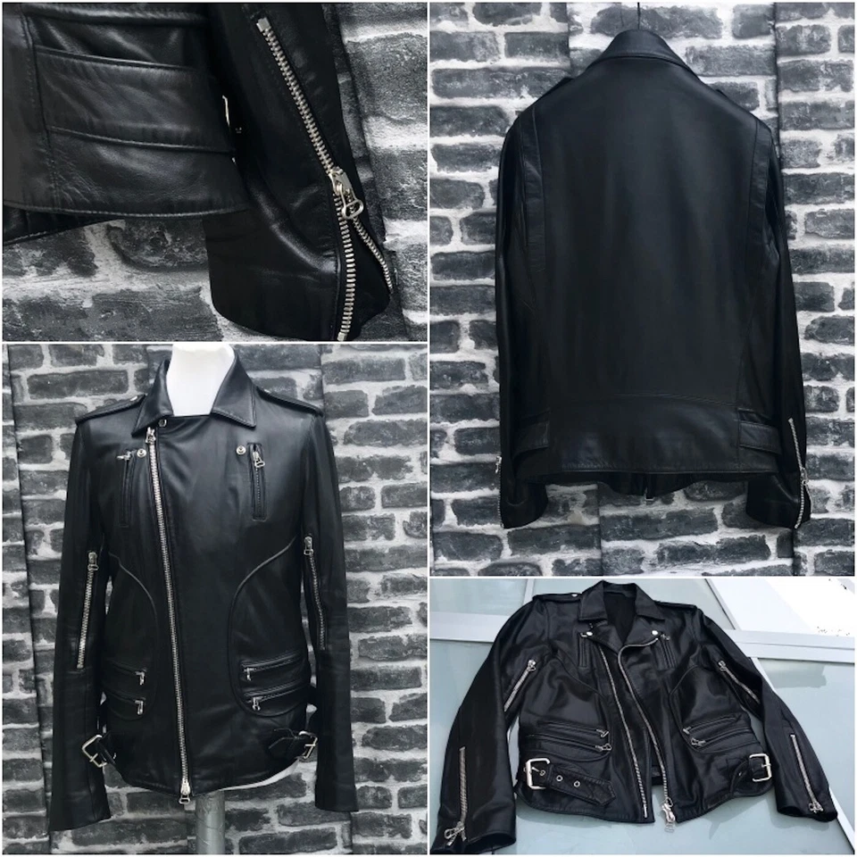 Iconic & Gorgeous Balmain AW10 Leather Lambskin Biker Jacket - Image 4 of 4