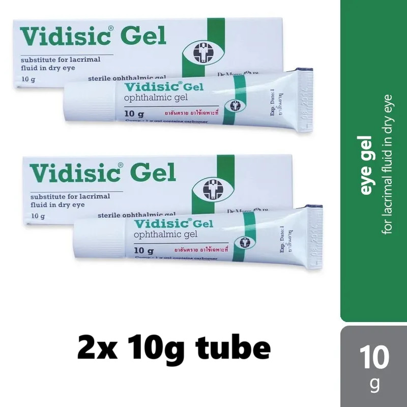 2x 10g New Vidisic Gel Lacrimal Fluid in Dry Eye Ophthalmic Gel Refreshing Free