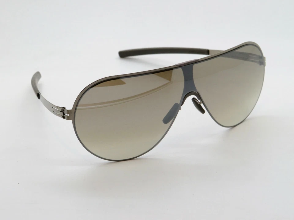 Gafas de sol IC BERLIN panorámicas bronce/gris cálido con escudo espejado