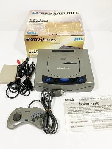 Sega Saturn Console with box Gray HST-0004 Japanese Version USED